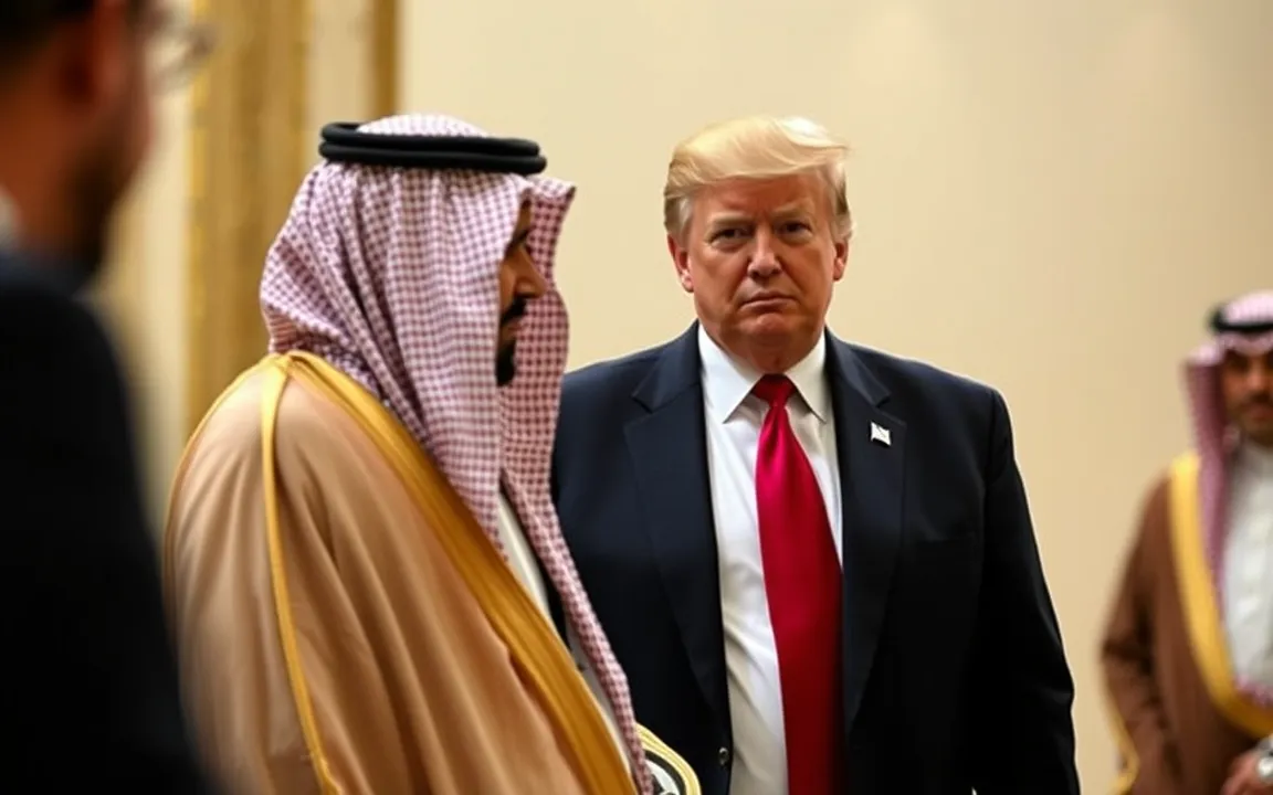 AI generated image of Trump in Saudi Arabia