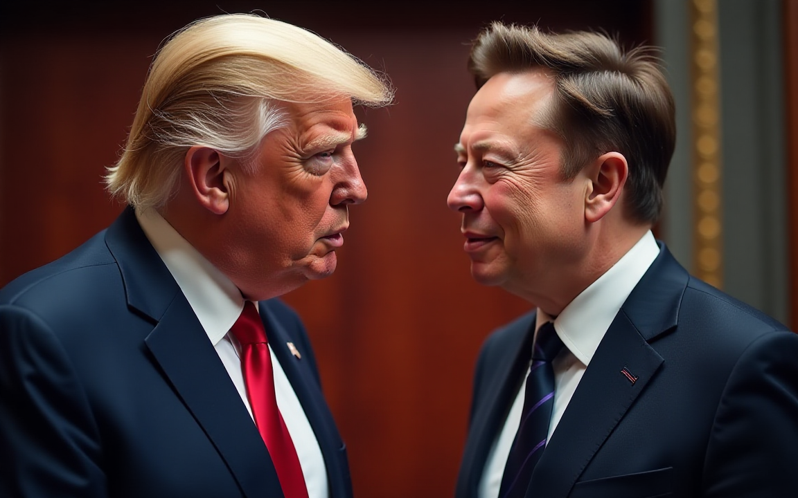 AI generated image of Elon Musk and Donald Trump