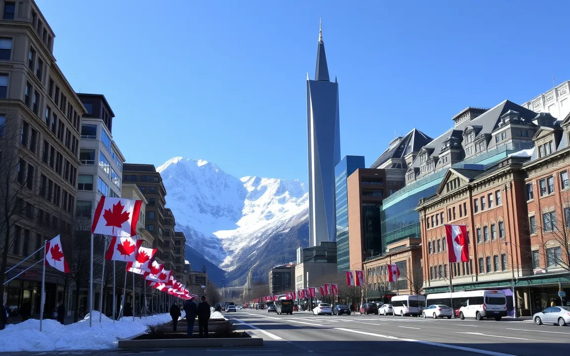 Ai generated image of a Canadian city